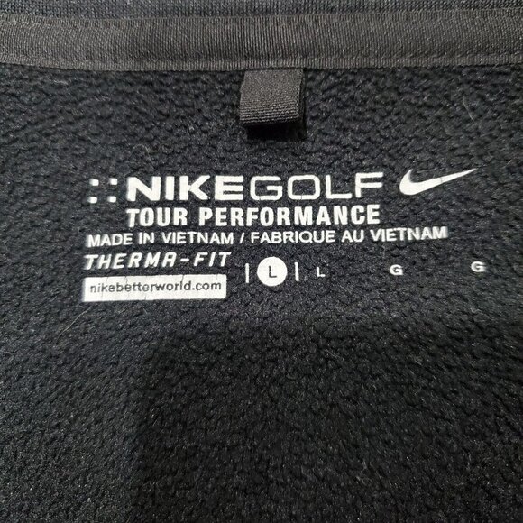 Nike Golf Therma-Fit Men's Black 1/4 Zip Pullover Sweatshirt Top Size L - Picture 3 of 8